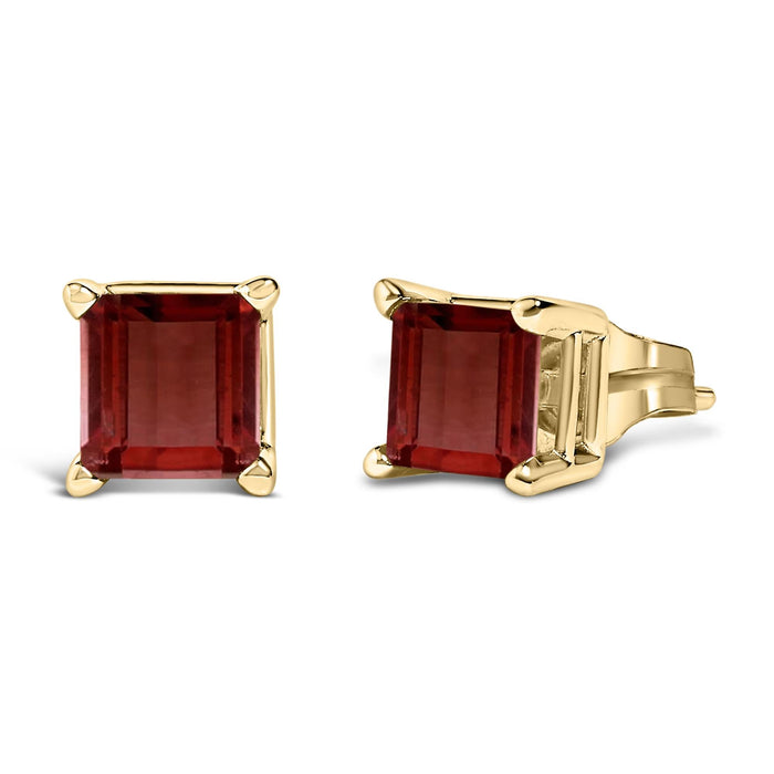 5x5mm Princess-Cut Gemstone Solitaire Stud Earrings in 14K Gold, photo 13