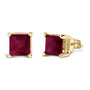 5x5mm Princess-Cut Gemstone Solitaire Stud Earrings in 14K Gold, photo 12