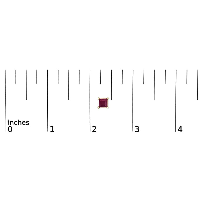 5x5mm Princess-Cut Gemstone Solitaire Stud Earrings in 14K Gold, photo 42
