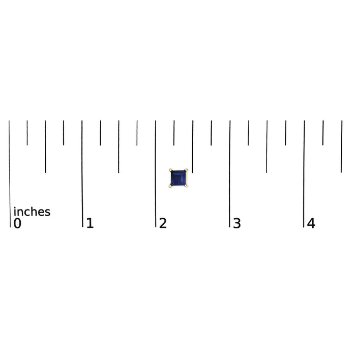 5x5mm Princess-Cut Gemstone Solitaire Stud Earrings in 14K Gold, photo 41