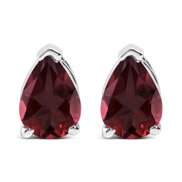 Aretes de botón solitarios con piedra en forma de pera de 6x4 mm en oro de 14K, foto 8