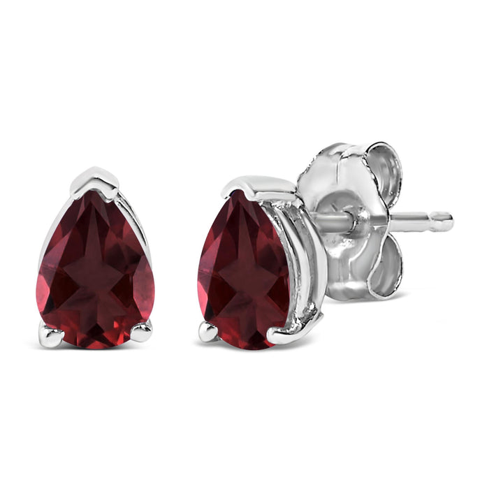 Aretes de botón solitarios con piedra en forma de pera de 6x4 mm en oro de 14K, foto 18