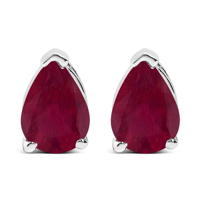 Aretes de botón solitarios con piedra en forma de pera de 6x4 mm en oro de 14K, foto 7