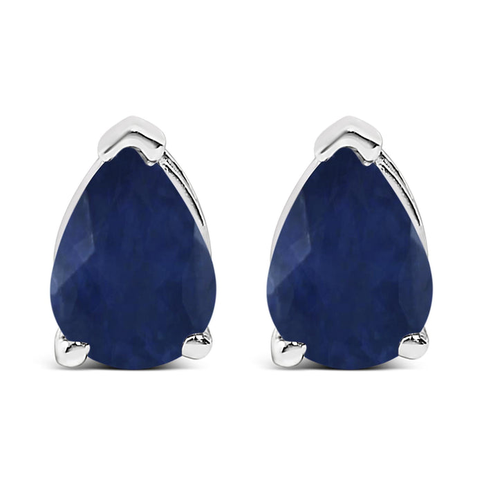 Aretes de botón solitarios con piedra en forma de pera de 6x4 mm en oro de 14K, foto 6