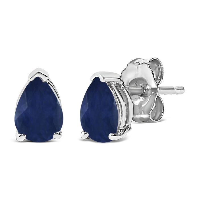Aretes de botón solitarios con piedra en forma de pera de 6x4 mm en oro de 14K, foto 16