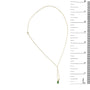 Collar con colgante solitario con gema talla esmeralda de 6x4mm en oro de 14K, foto 44