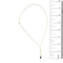 Collar con colgante solitario con gema talla esmeralda de 6x4mm en oro de 14K, foto 41