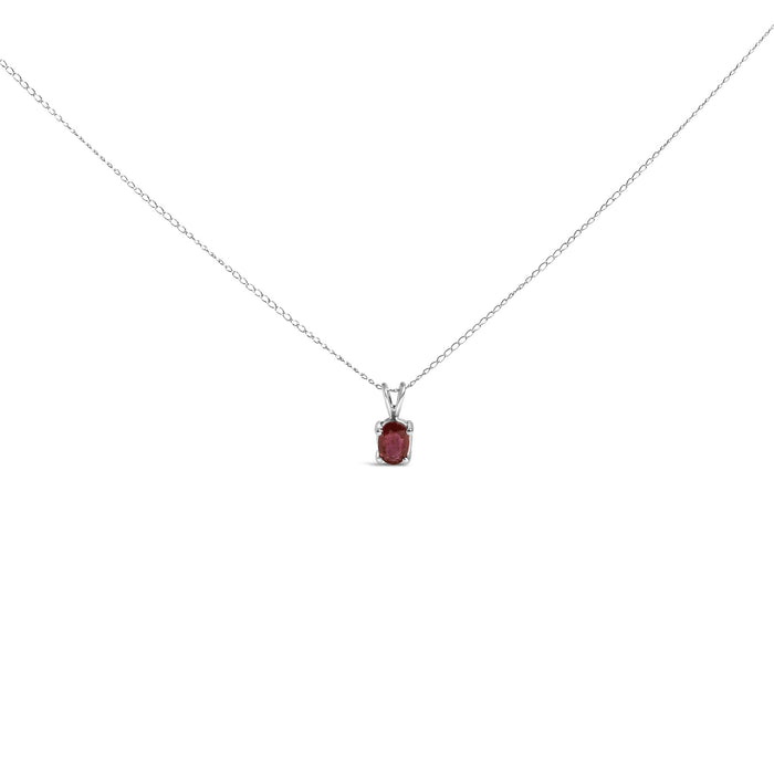 Collar con colgante solitario de piedra ovalada de 6x4 mm en oro de 14K, foto 8