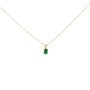 Collar con colgante solitario de piedra ovalada de 6x4 mm en oro de 14K, foto 4