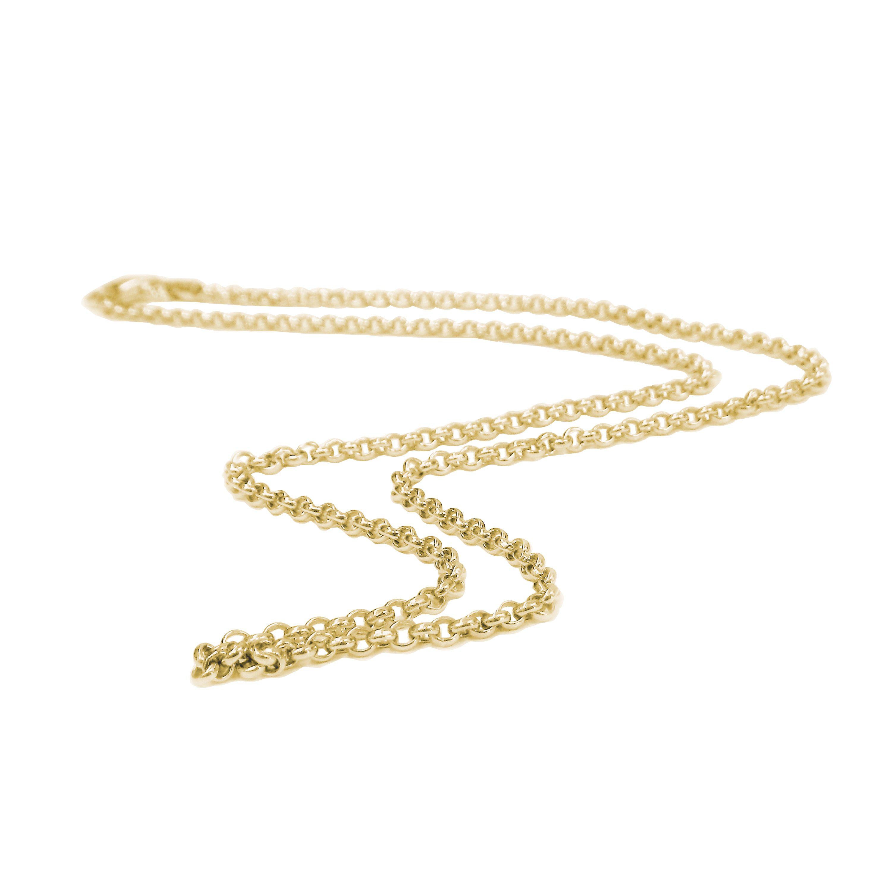 24K Yellow Gold Vermeil Thin Rolo Chain, photo 1