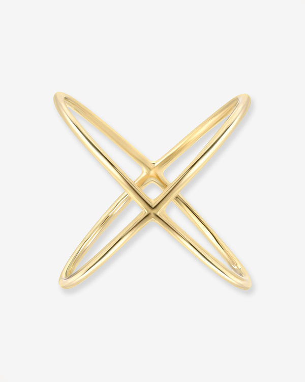 Anillo en X grande en oro de 14K, foto 1