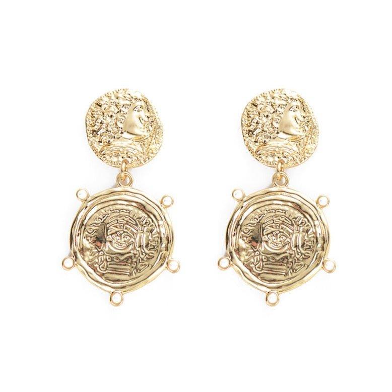 Boho Coin Dangle Earrings, photo 1