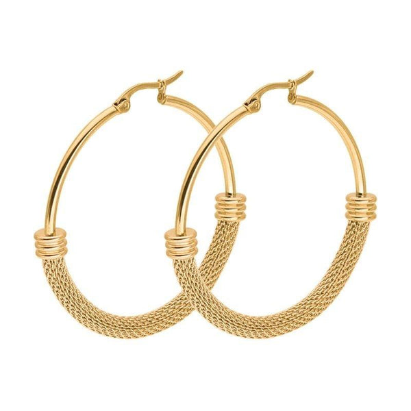 Aretes de aro de malla, foto 1
