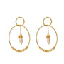 Simulated Pearl Double Hoop Earrings, photo 1