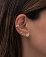14K Gold Thick Diamond Ear Cuff, photo 8