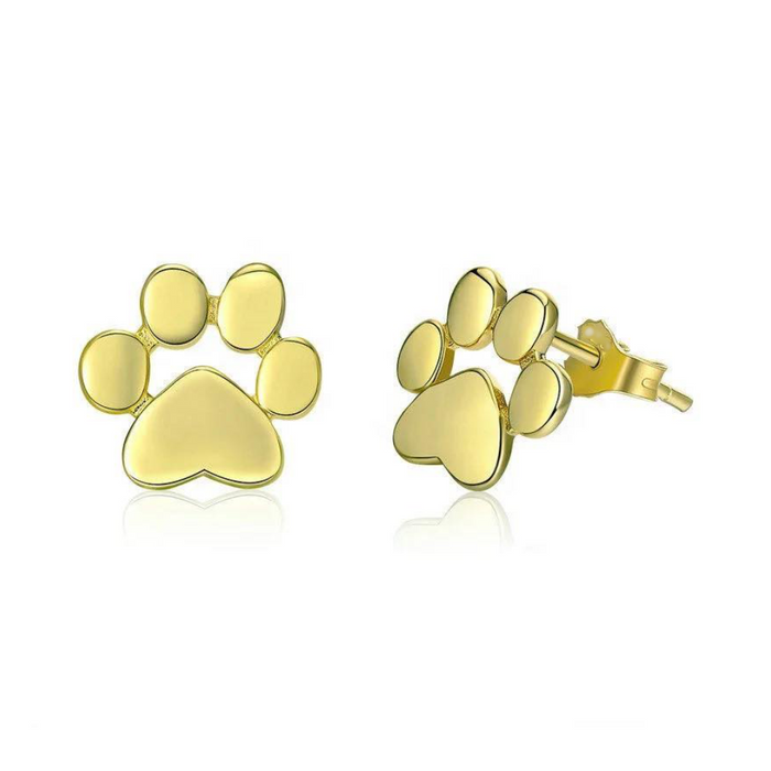 GoldenPaw Paw Print Stud Earrings, photo 7