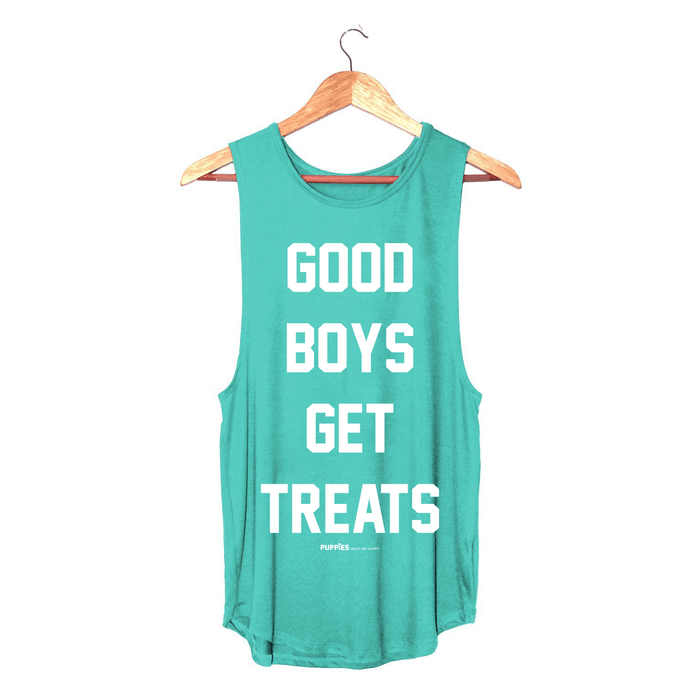 Good Boys Get Treats Women's Tank Top in teal