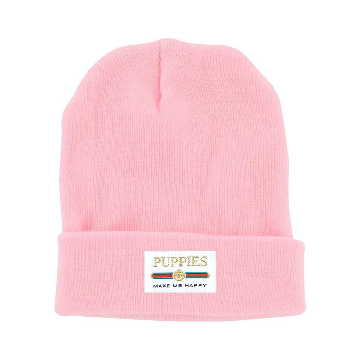 Pup Lux Gold Label Beanie in pink
