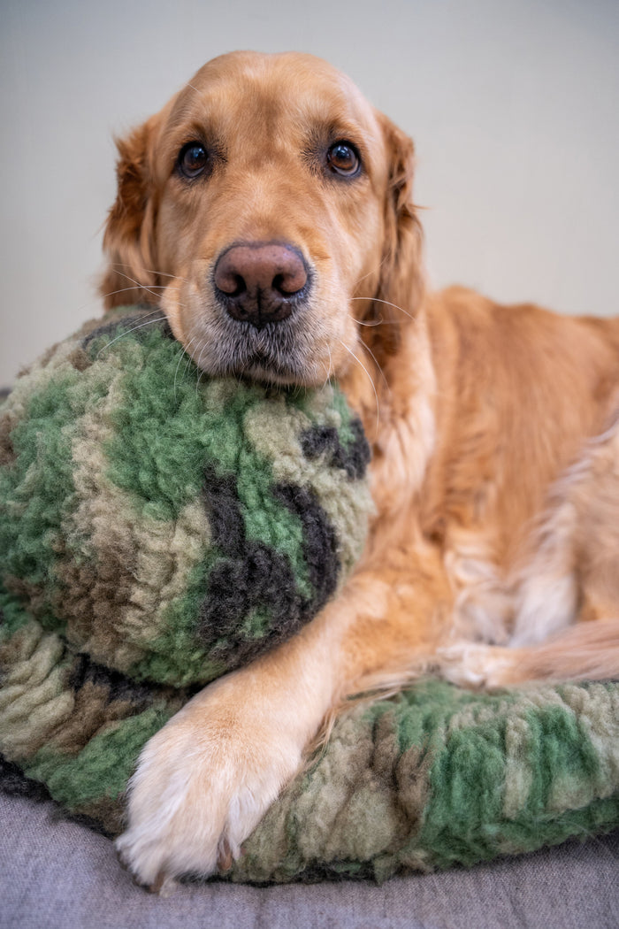 HuggleFleece, pelota de peluche de camuflaje para perro, foto 3