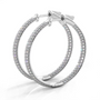 2.5 CTW Lab-Created Moissanite Triple Row Hoop Earrings, photo 2