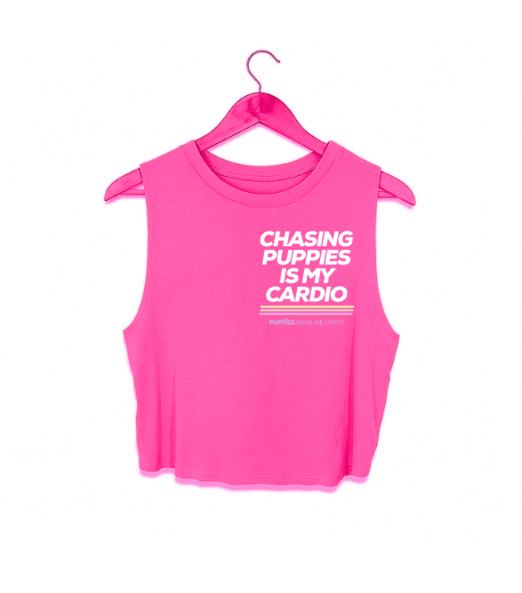 Chasing Puppies Is My Cardio Crop Tank