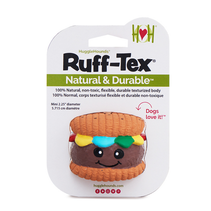 Big Buns Foodies Hamburger Ruff-Tex Latex Ball Dog Toy, photo 2