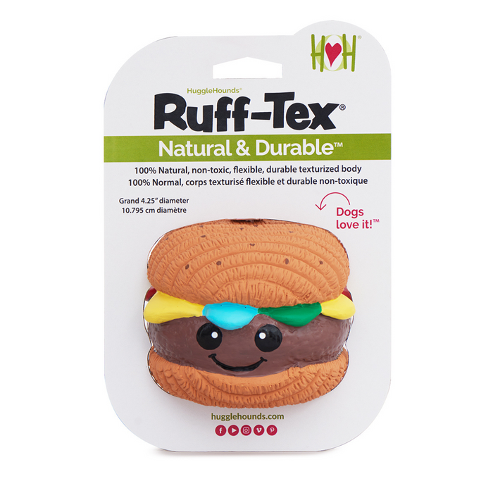 Big Buns Foodies Hamburger Ruff-Tex Latex Ball Dog Toy, photo 4