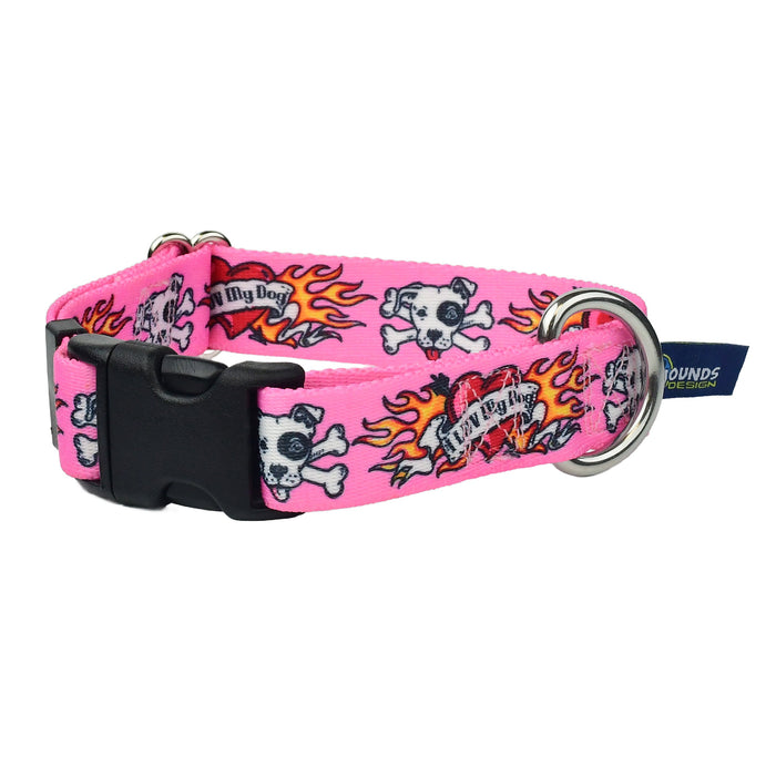 Collar martingala con hebilla para perro I Luv My Dog EarthStyle, solo 1 pulg., foto 1