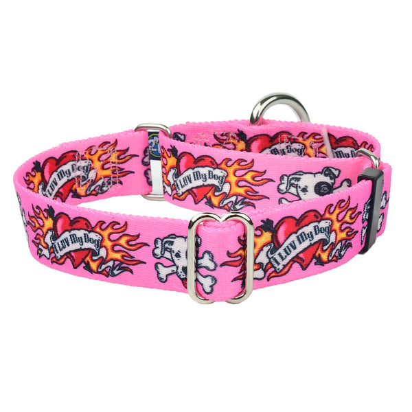 I Luv My Dog EarthStyle Martingale Dog Collar, 1″ Only, photo 1