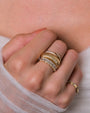 14K Gold Pave Diamond Spike Claw Ring, photo 3