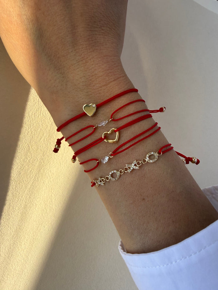 Pulsera Fortune con corazón y diamante en oro de 14K, foto 7