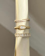14K Gold Pave Diamond Spike Claw Ring, photo 4