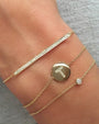 14K Gold Small Bezel Diamond Bracelet, photo 3