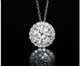 2 CTW Lab-Grown Diamond Halo Pendant Necklace in 14K Gold, photo 2