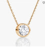 1.00 CTW Bezel Lab-Grown Diamond Pendant in 14K Gold, photo 3