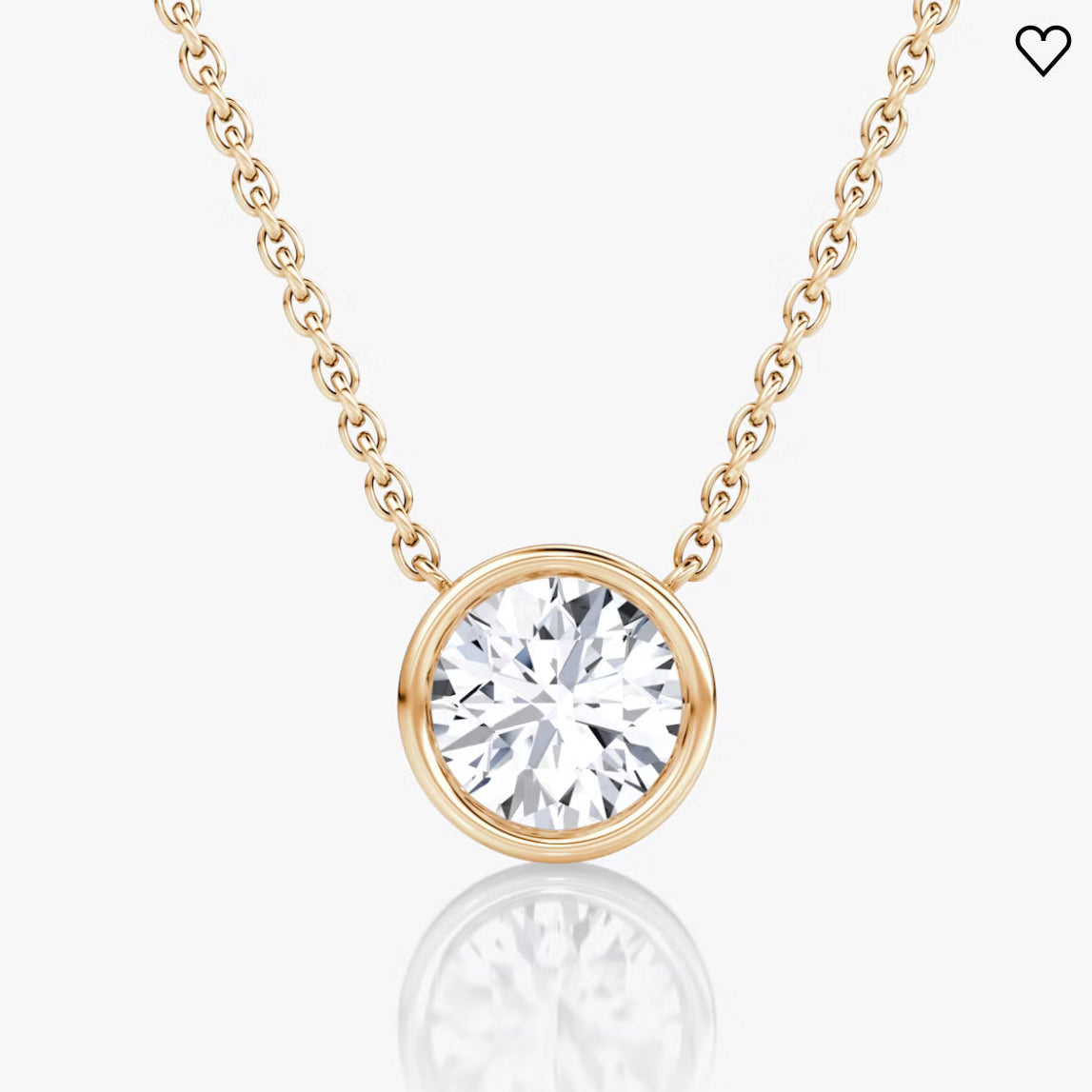 1.00 CTW Bezel Lab-Grown Diamond Pendant in 14K Gold, photo 4