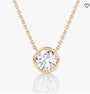 1.00 CTW Bezel Lab-Grown Diamond Pendant in 14K Gold, photo 4