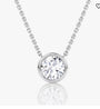 1.00 CTW Bezel Lab-Grown Diamond Pendant in 14K Gold, photo 1