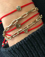 Pulsera Fortune con corazón y diamante en oro de 14K, foto 6