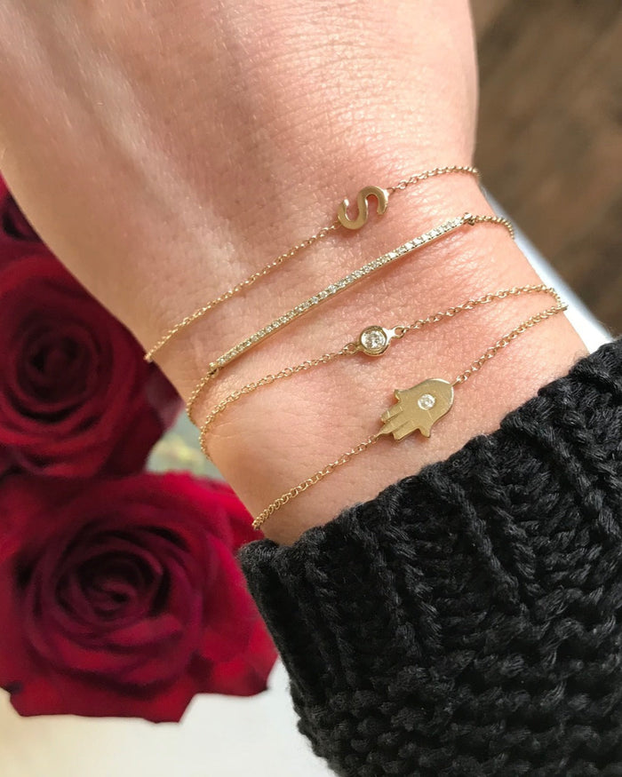 14K Gold Diamond Hamsa Bracelet, photo 5