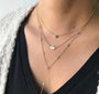 Bezel Diamond Station Lariat Necklace, photo 6