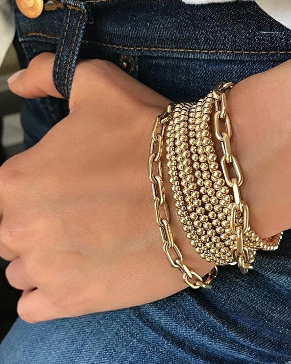 Pulsera de cadena de eslabón abierto extra grande en oro de 14K, foto 10