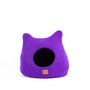 Felted Wool Cat Cave with Ears, Plum Purple, photo 3