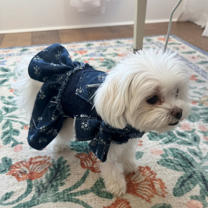 Vestido para perro Denim Floral, foto 2