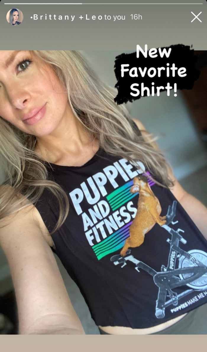 Puppies & Fitness Spin Bike Future Colors Crop Top