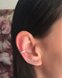 Arete trepador de diamantes en oro de 14K, foto 5