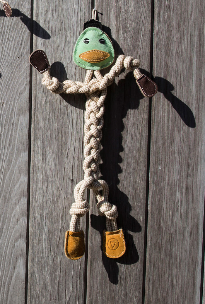 Dilly Duck Rope Knottie, juguete de cuerda natural para perro, tamaño grande, foto 3