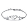 I Love You Two Hearts Cubic Zirconia Bracelet, photo 1