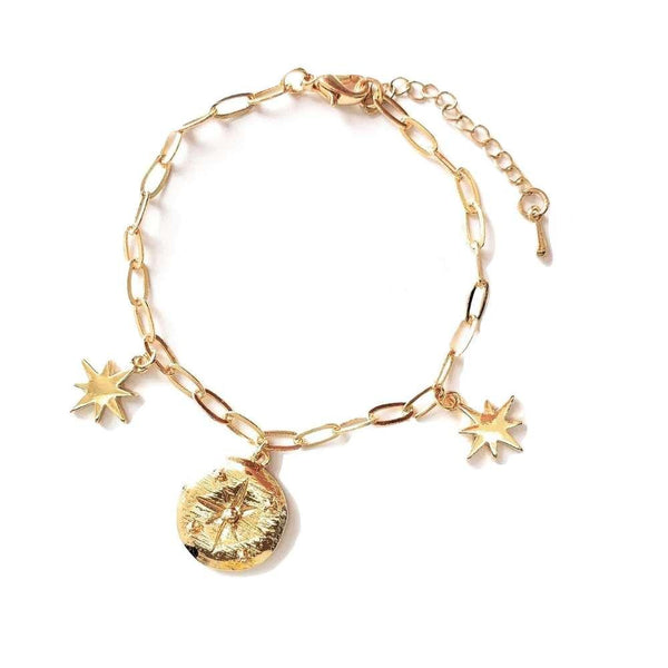 Pulsera con dije de moneda con brújula Icon, foto 1