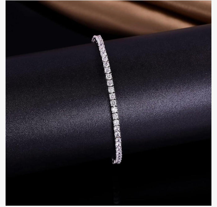 Pulsera tenis con diamantes cultivados en laboratorio de 6.00 CTW en oro de 14K, foto 9
